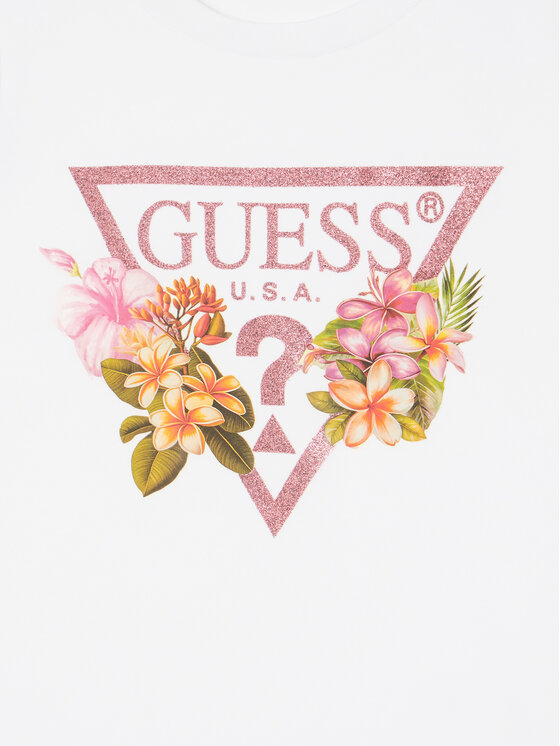 Guess Guess Vsakodnevna obleka J4RK38 KA6W4 Bela Regular Fit