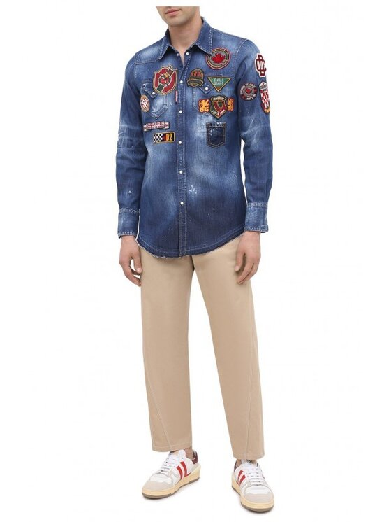 Dsquared2 Dsquared2 džínová košile S74DM0444 S30341 470 Modrá Regular Fit