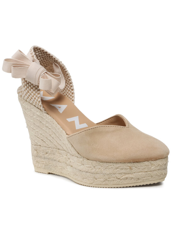 Espadrille wedges beige new arrivals