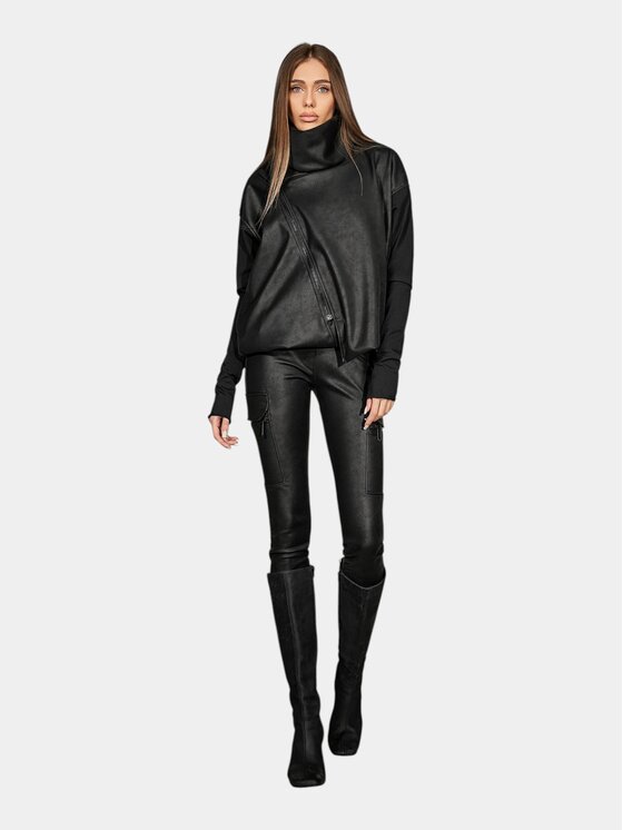MADE BY SOCIETY MADE BY SOCIETY Spodnie materiałowe KINETIC BOX - P27888 Czarny Basic Fit