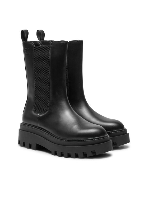 Calvin Klein Jeans Calvin Klein Jeans Боти тип челси Flatform YW0YW01542 Черен