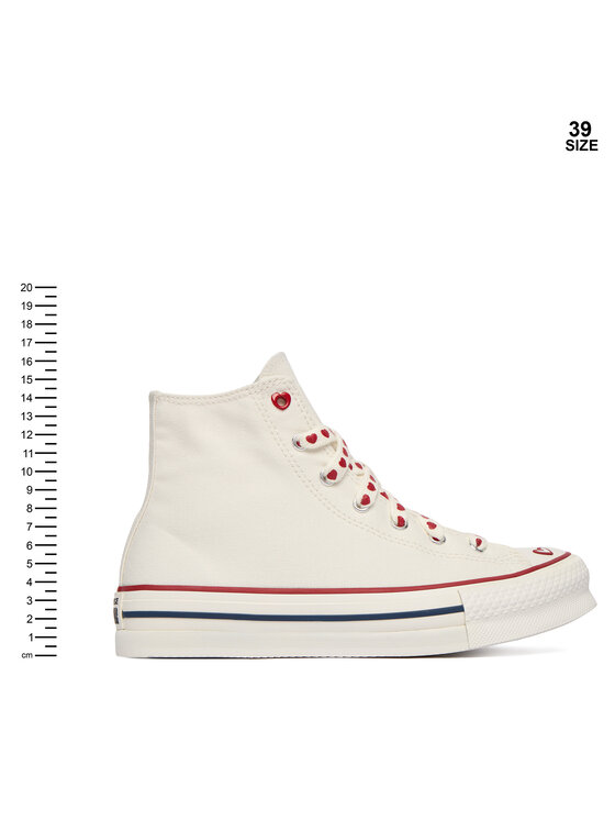 Converse Converse Plátěnky Chuck Taylor All Star Lift Platform Hearts A19062C Écru