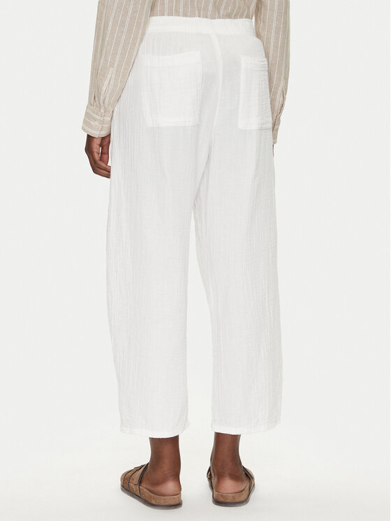 Gap Gap Pantaloni din material 713952-00 Alb Regular Fit