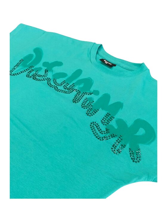 DISCLAIMER DISCLAIMER T-shirt q-bab-69423 Verde Regular Fit