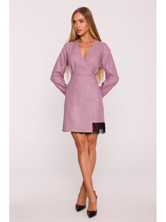 Made of Emotion Made of Emotion Sukienka wieczorowa M871 Brązowy Modern Slim Fit