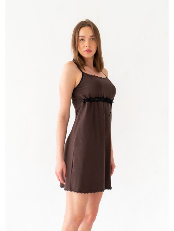 DKaren Lingerie DKaren Lingerie Halka Viki2 Brązowy Classic Fit
