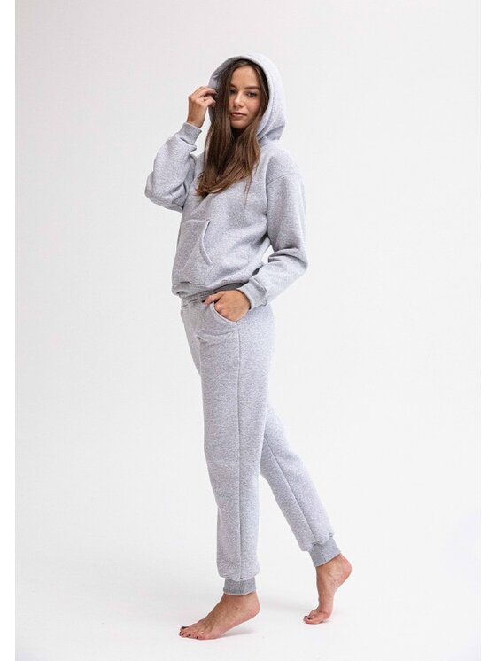 DKaren Sport DKaren Sport Komplet bluza i spodnie materiałowe Randi Szary Classic Fit