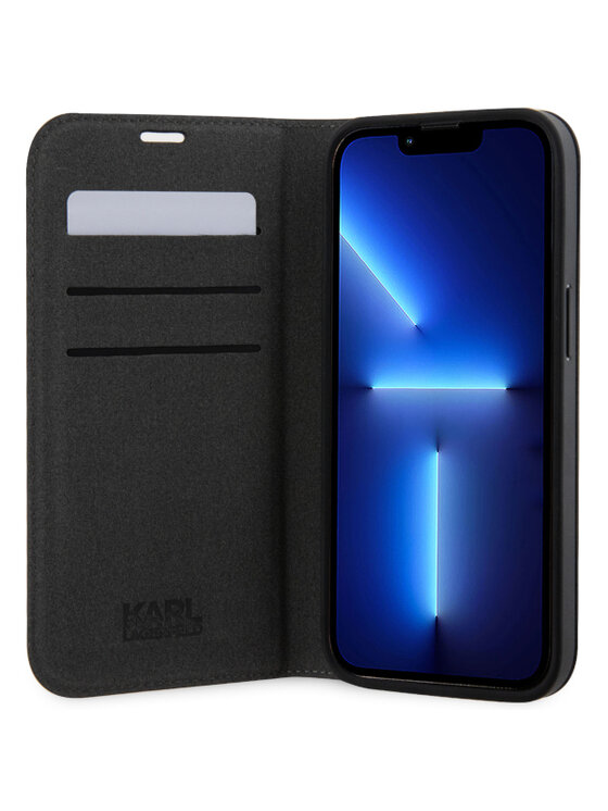 KARL LAGERFELD KARL LAGERFELD Etui na telefon Saffiano Monogram Srebrny