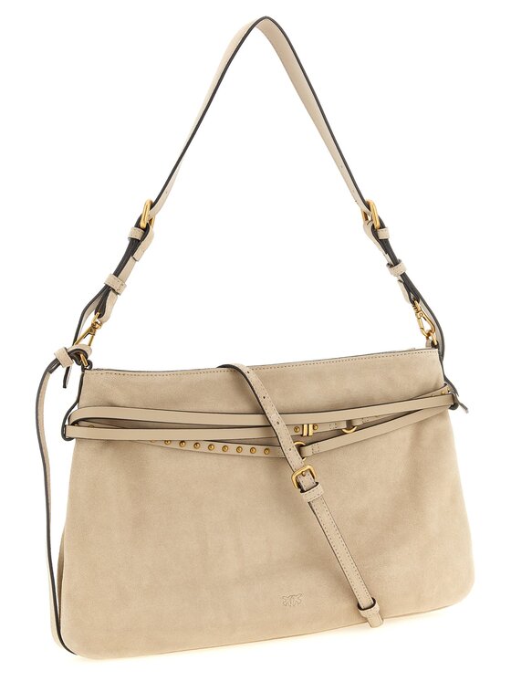 PINKO PINKO Torebka Beige Cowhide Shoulder Beżowy