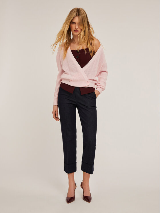Motivi Motivi Cardigan M217W003272N006 Rosa Regular Fit