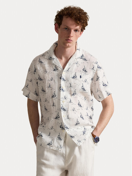 Polo Ralph Lauren Polo Ralph Lauren Marškiniai 710B18630001 Balta Regular Fit