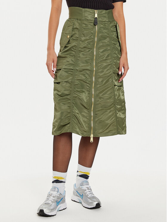 Alpha Industries Midi svārki 148067 Zaļš Regular Fit