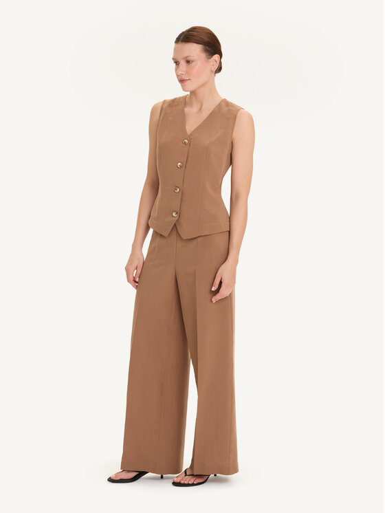 KMX KMX Spodnie materiałowe 810460005 Brązowy Wide Fit