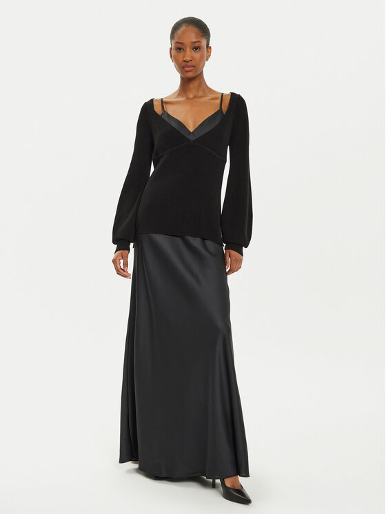 TWINSET TWINSET Komplekti kuuluvad kampsun ja kleit 242TP3112 Must Relaxed Fit