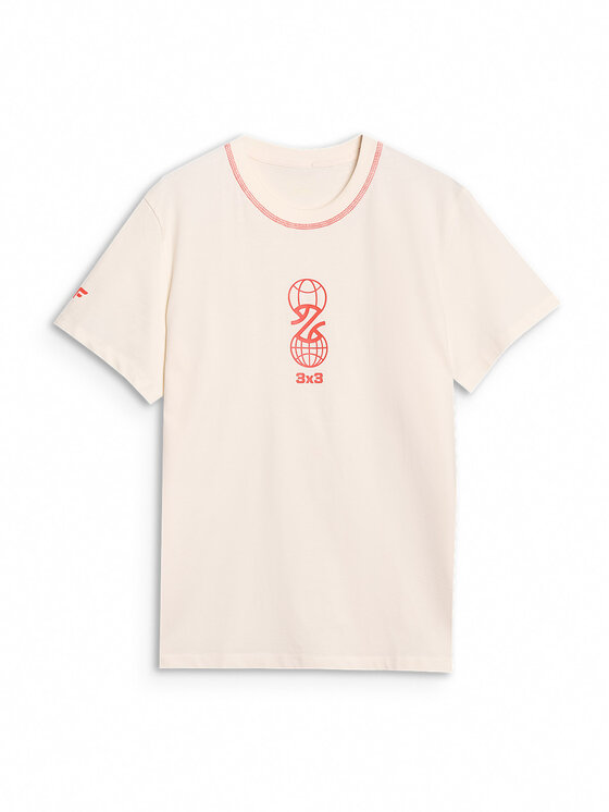 4F 4F T-Shirt BASKET Biały Regular Fit