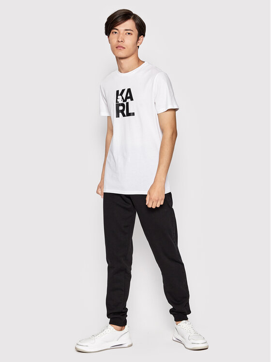 KARL LAGERFELD KARL LAGERFELD T-shirt Classic KL22MTS01 Bianco Regular Fit