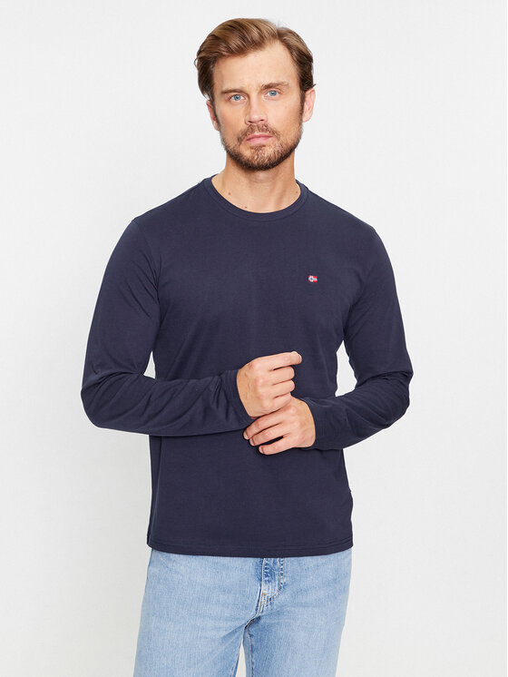Napapijri Napapijri Longsleeve Salis NP0A4HN7 Cиній Regular Fit