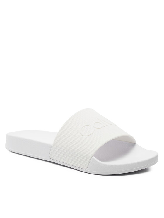 Calvin Klein Calvin Klein Şlapi Pool Slide Rubber HM0HM00636 Alb