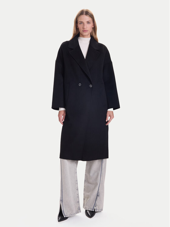 ViCOLO ViCOLO Vuneni kaput TF0003 Crna Regular Fit