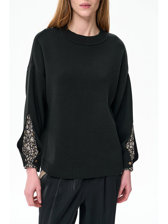 blue shadow blue shadow Sweter Celeste Czarny Regular Fit