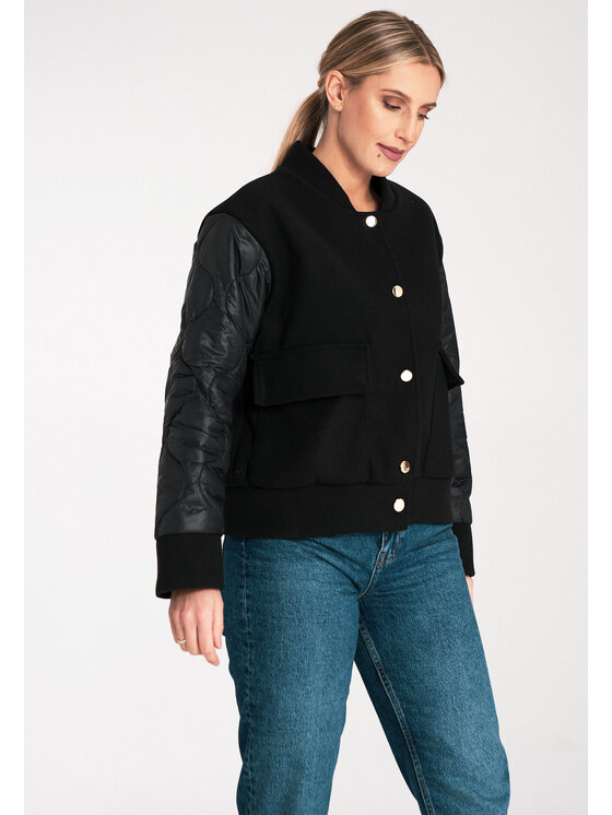 FIGL FIGL Bundy bomber M1097 Čierna Regular Fit