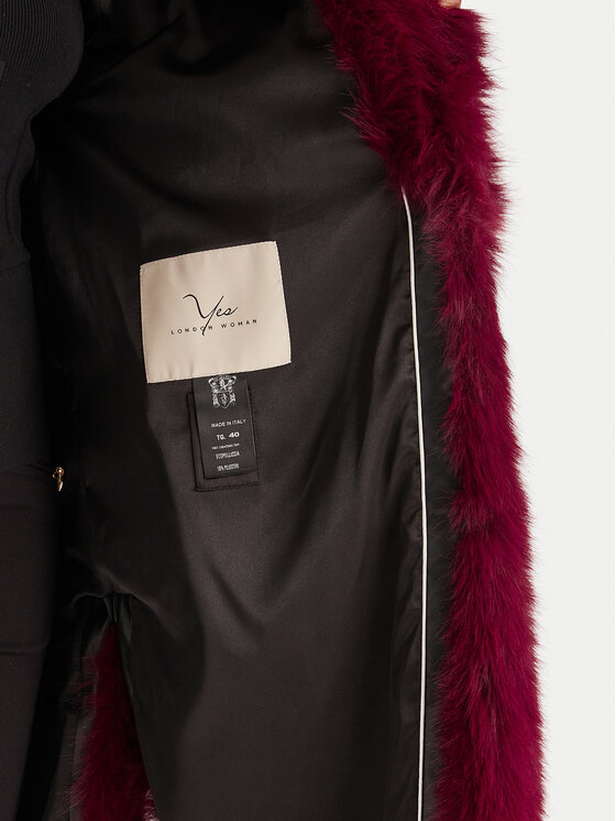 YES LONDON YES LONDON Krzno ECO/035 Tamnocrvena Regular Fit