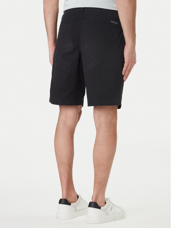 Calvin Klein Jeans Calvin Klein Jeans Pantalon scurți din material LV04RF617G Negru Regular Fit