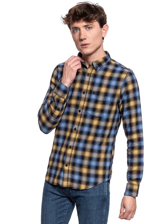 Lee Lee Camicia BUTTON DOWN Blu Regular Fit