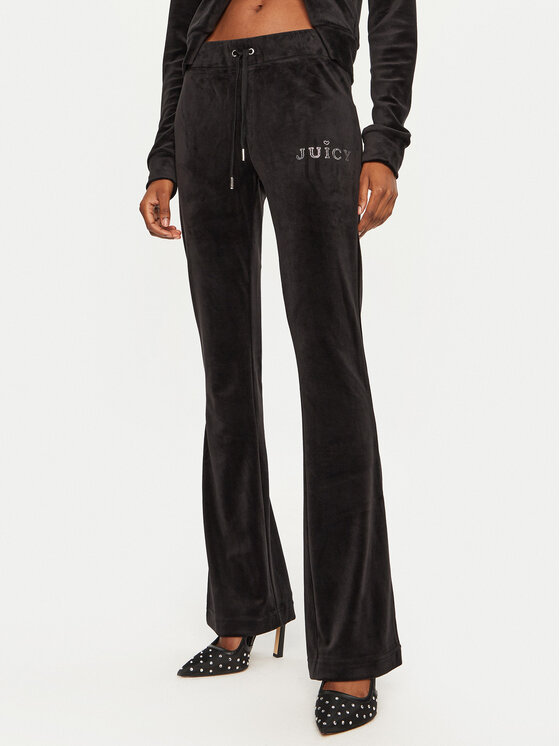 Juicy Couture Juicy Couture Спортивні штани Regal Lisa JCBBJ224829 Чорний Flare Fit