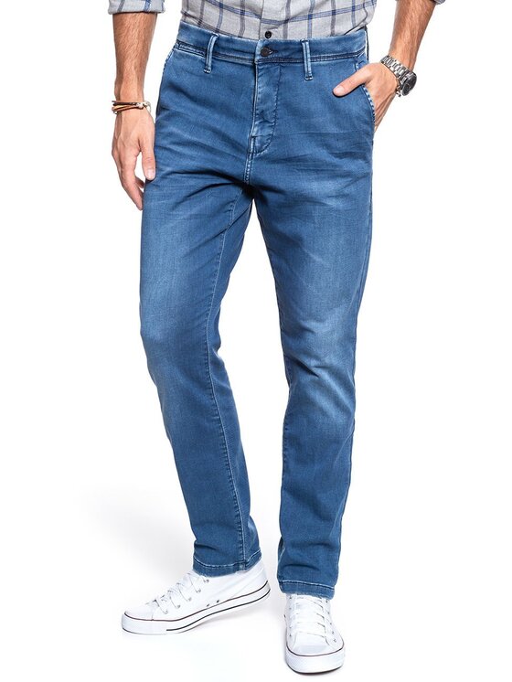 Mustang Mustang Jeansy REALX CHINO Niebieski Straight Fit