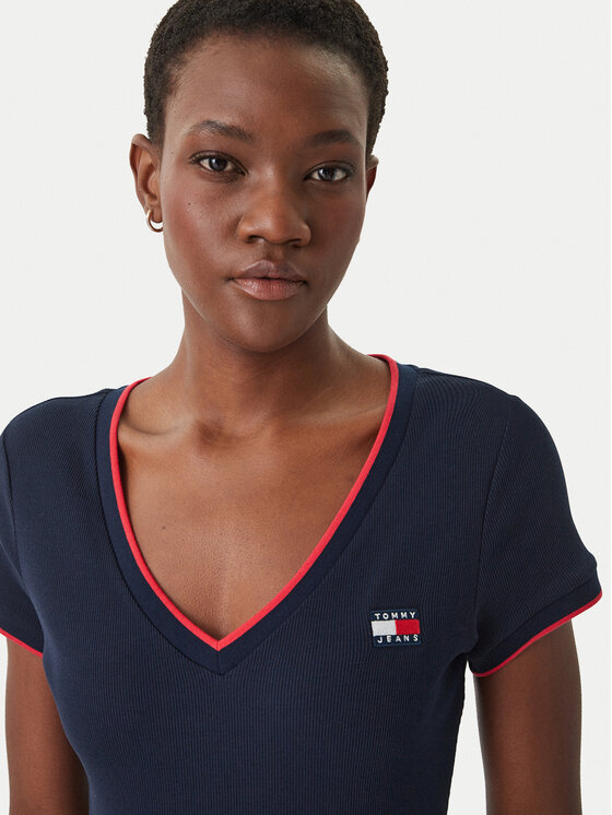 Tommy Jeans Tommy Jeans T-Shirt DW0DW22275 Blau Slim Fit