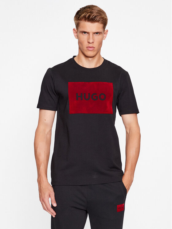 Hugo T-krekls Dulive_V 50501004 Melns Regular Fit