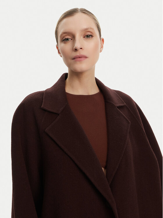 STAUD STAUD Volneni plašč Chrysalis R24F8112WL Bordo rdeča Regular Fit