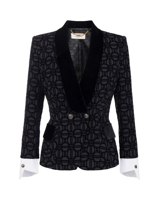 Elisabetta Franchi Elisabetta Franchi Giacca outdoor gi11547e2-110 Nero Regular Fit