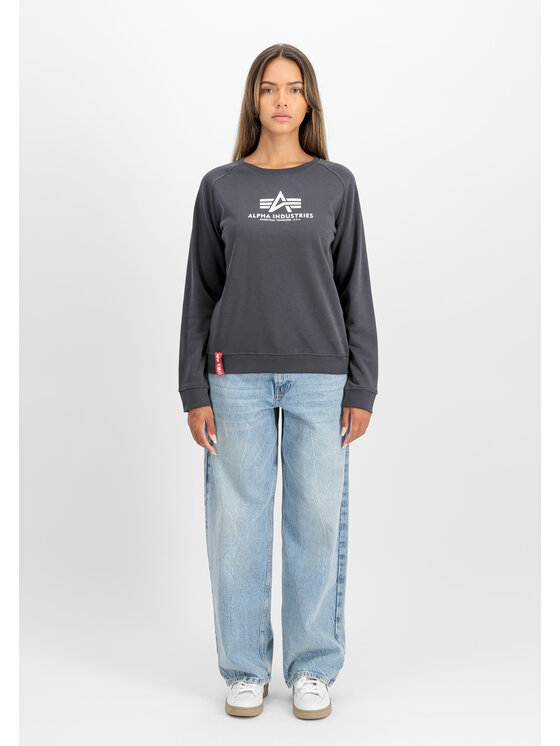 Alpha Industries Alpha Industries Bluza New Basic Sweatshirt Women Szary Regular Fit