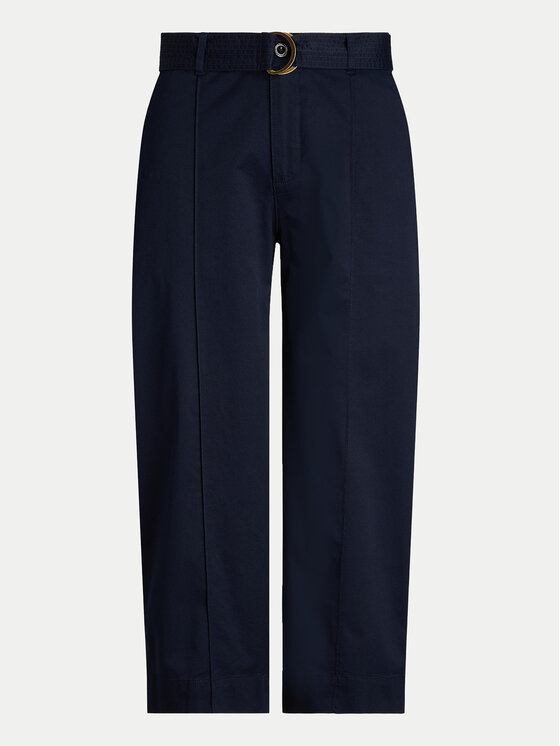 LAUREN RALPH LAUREN LAUREN RALPH LAUREN Ohlapne hlače 200876606005 Mornarsko modra Wide Leg