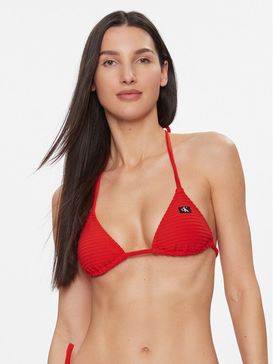 Calvin Klein Swimwear Bikini augšdaļa KW0KW02466 Sarkans