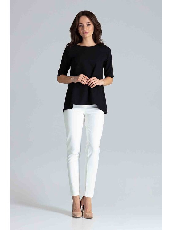 Lenitif Lenitif Blusa L002 Nero Regular Fit