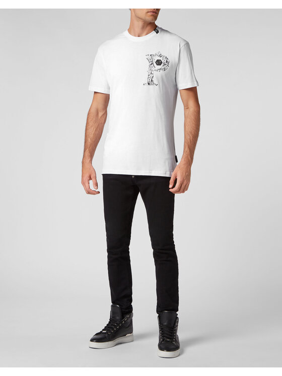 PHILIPP PLEIN PHILIPP PLEIN T-Shirt 6803 Biały Regular Fit