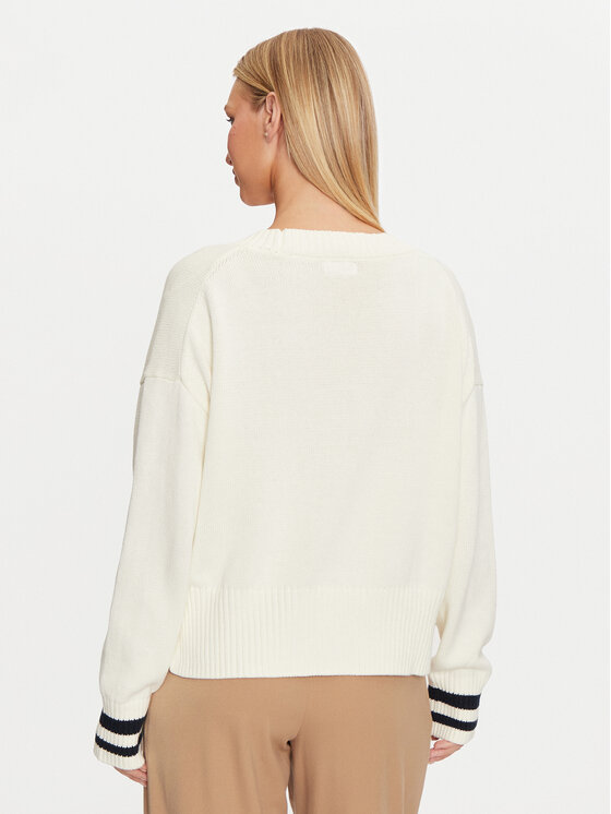 Guess Jeans Guess Jeans Strickjacke W4BR81 Z3HM1 Écru Regular Fit