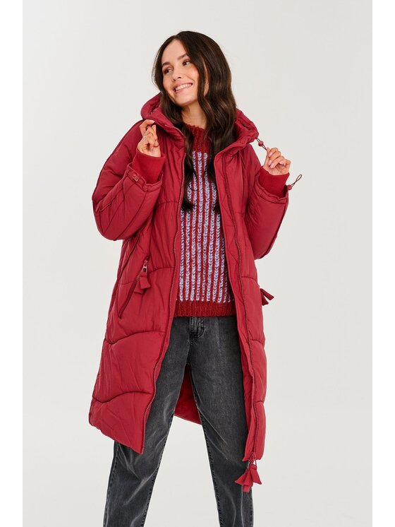 NAOKO NAOKO Kurtka zimowa Montreal Ruby Dream Bordowy Regular Fit