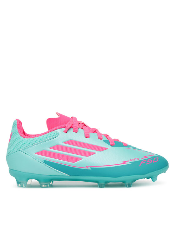 Ghete pentru fotbal adidas F50 League Messi Firm/Multi-Ground IH0931 Turcoaz