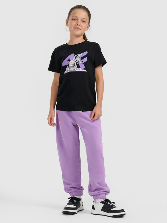 4F 4F T-Shirt CHRISTMAS DROP Czarny Regular Fit