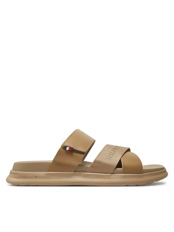 Tommy Hilfiger Pantoletten D Density Hilfiger Mix Sandal FM0FM05004 Beige Modivo