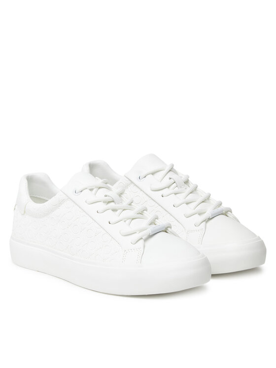 Calvin Klein Calvin Klein Sneakersy Vulc Lace Up Mono Pu HW0HW02573 Biały