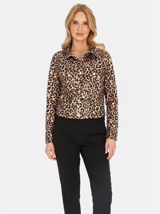 Perso Perso Kurtka damska BLE252669F Beżowy Regular Fit