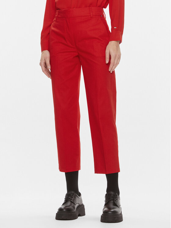 Tommy Hilfiger Chino nohavice WW0WW40504 Červená Straight Fit