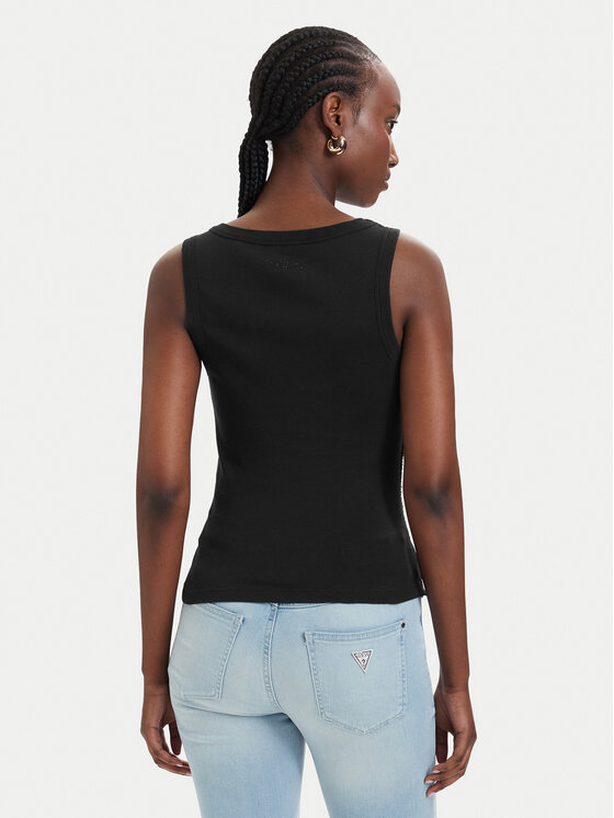 Guess Guess топ W6GP26 K3157 Черен Slim Fit
