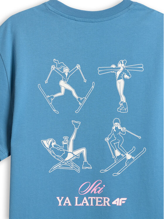 4F 4F T-Shirt WINTER CLUB Loose Fit