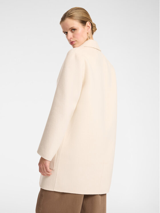 Elena Mirò Elena Mirò Cappotto invernale 8134P000044N002 Crema Regular Fit